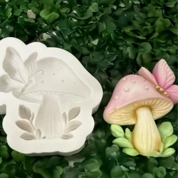Molde de Silicone Cogumelo...