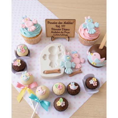 Molde de Silicone Passarinho Dara - 377