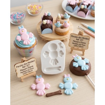 Molde de Silicone Passarinho Dara - 377