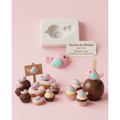 Molde de Silicone Passarinho Cute - 379