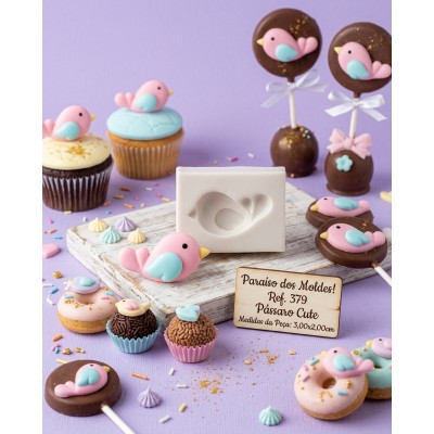 Molde de Silicone Passarinho Cute - 379