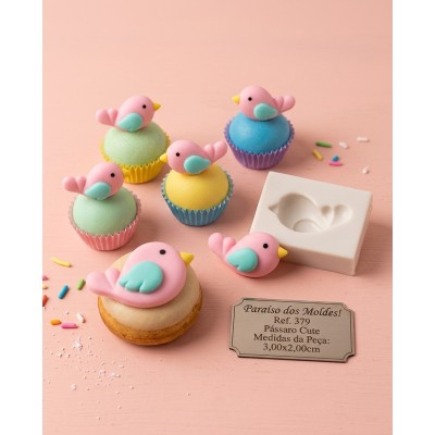 Molde de Silicone Passarinho Cute - 379