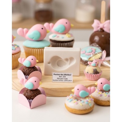 Molde de Silicone Passarinho Cute - 379