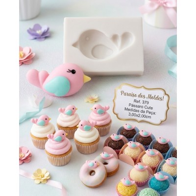 Molde de Silicone Passarinho Cute - 379