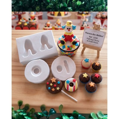 Molde de Silicone Confeitaria Biscuit Palhaço Nunu 2338