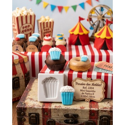 Molde de Silicone Confeitaria Biscuit Saquinho Pipoca 2204