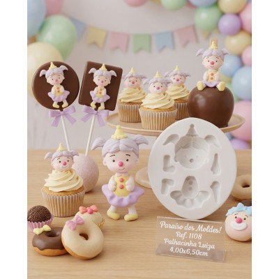 Molde de Silicone Palhacinha Luiza - 1108