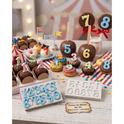 Molde de Silicone Numeros Circo - 019
