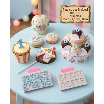 Molde de Silicone Numeros Circo - 019