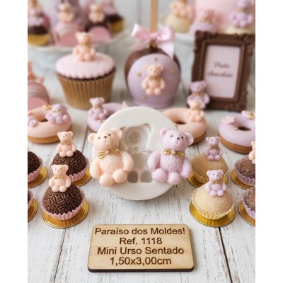 Molde De Silicone Urso Mimoso Sentado - 1118
