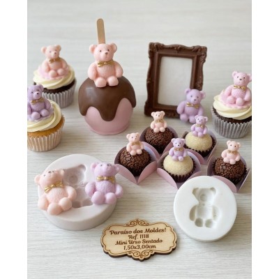 Molde De Silicone Urso Mimoso Sentado - 1118