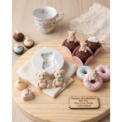 Molde de Silicone Urso Mini Teddy - 874