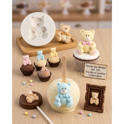 Molde de Silicone Urso De Pelucia Neni - 1141