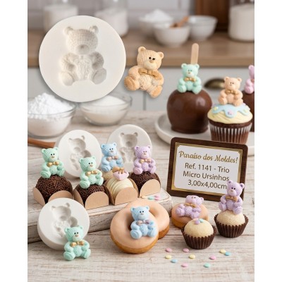 Molde de Silicone Urso De Pelucia Neni - 1141