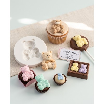 Molde de Silicone Urso De Pelucia Neni - 1141