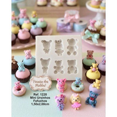 Molde De Silicone Ursos Fofuchos - 1220