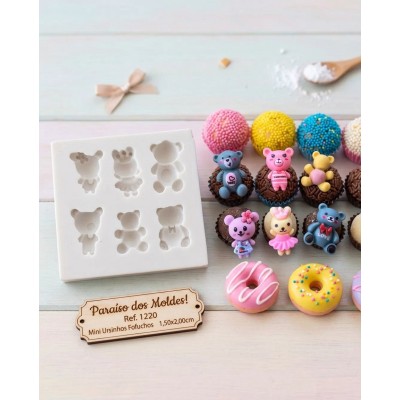 Molde De Silicone Ursos Fofuchos - 1220