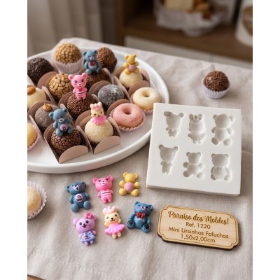 Molde De Silicone Ursos Fofuchos - 1220