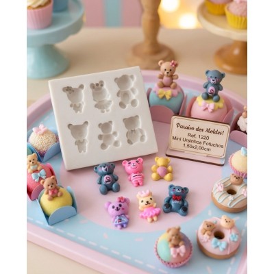 Molde De Silicone Ursos Fofuchos - 1220