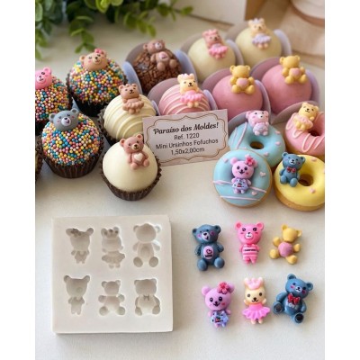 Molde De Silicone Ursos Fofuchos - 1220