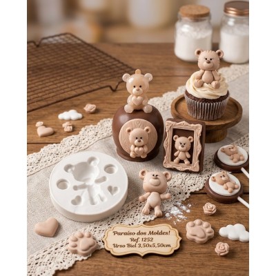 Molde de Silicone Urso Biel - 1252