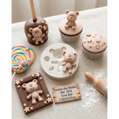 Molde de Silicone Urso Biel - 1252