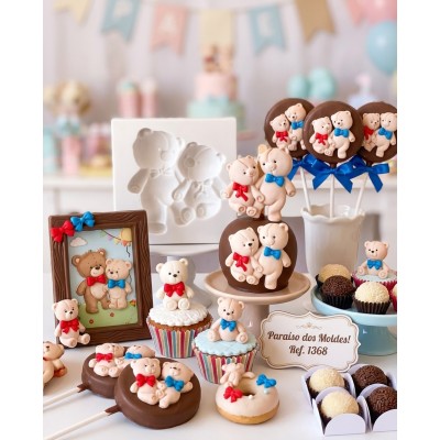 Molde de Silicone Ursos Nino - 1368