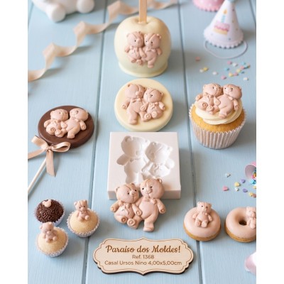 Molde de Silicone Ursos Nino - 1368