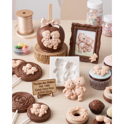 Molde de Silicone Ursos Nino - 1368