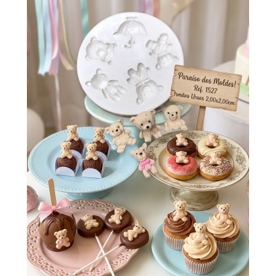 Molde de Silicone Confeitaria e Biscuit Irmãos Ursos - 1527