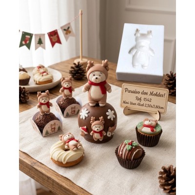 Molde de Silicone Urso Alce - 1542