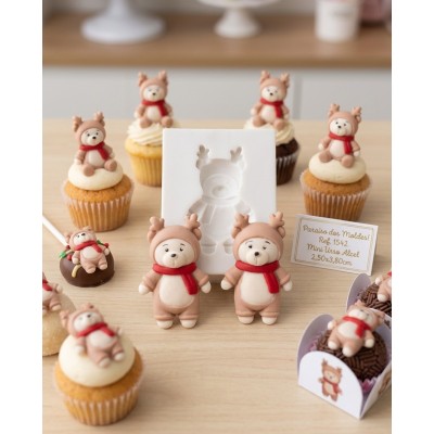 Molde de Silicone Urso Alce - 1542