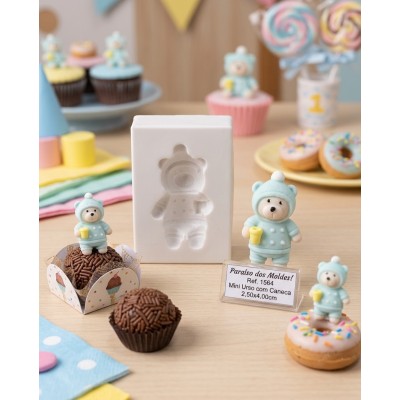 Molde de Silicone Urso com Caneca - 1564