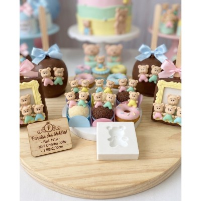 Molde de Silicone Mini Urso João - 1119