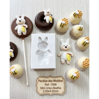 Molde de Silicone Urso Abelha - 1566