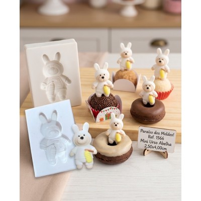 Molde de Silicone Urso Abelha - 1566