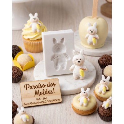 Molde de Silicone Urso Abelha - 1566
