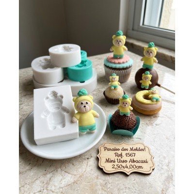 Molde de Silicone Urso Abacaxi - 1567