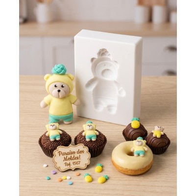 Molde de Silicone Urso Abacaxi - 1567