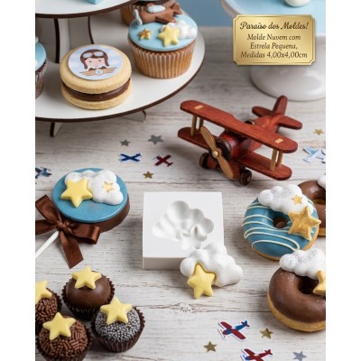 Molde de Silicone Nuvem Pequena 2610 Confeitaria Biscuit