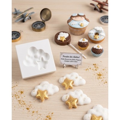 Molde de Silicone Nuvem Pequena 2610 Confeitaria Biscuit