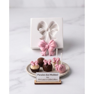 Molde de Silicone Mini Laço Lili 2602 Confeitaria Biscuit