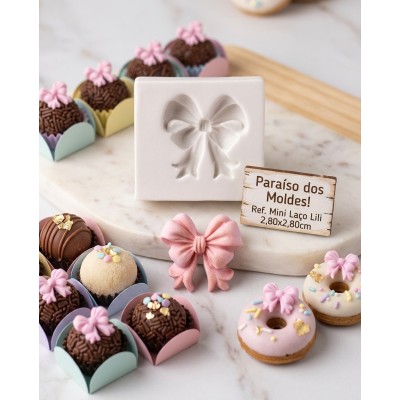 Molde de Silicone Mini Laço Lili 2602 Confeitaria Biscuit