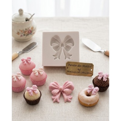 Molde de Silicone Mini Laço Lili 2602 Confeitaria Biscuit
