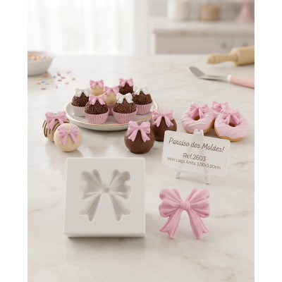 Molde de Silicone Laço Anitta Pequeno 2603 Confeitaria Biscuit