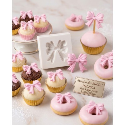 Molde de Silicone Laço Anitta Pequeno 2603 Confeitaria Biscuit