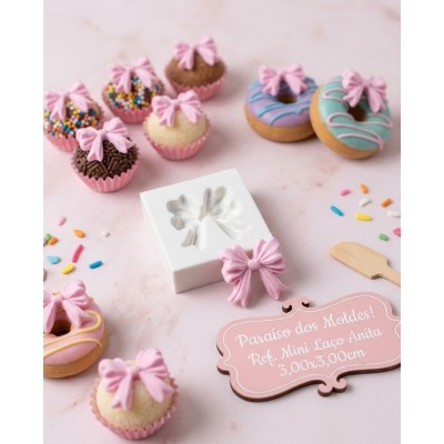 Molde de Silicone Laço Anitta Pequeno 2603 Confeitaria Biscuit