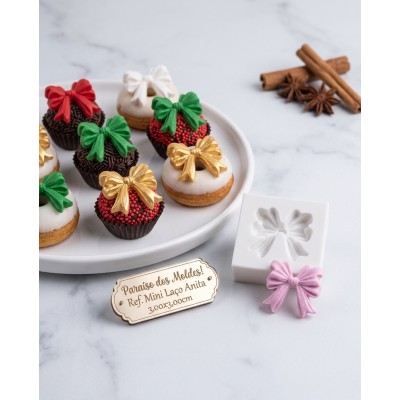 Molde de Silicone Laço Anitta Pequeno 2603 Confeitaria Biscuit