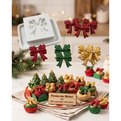 Molde de Silicone Laço Anitta Pequeno 2603 Confeitaria Biscuit