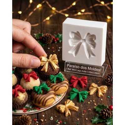 Molde de Silicone Laço Anitta Pequeno 2603 Confeitaria Biscuit